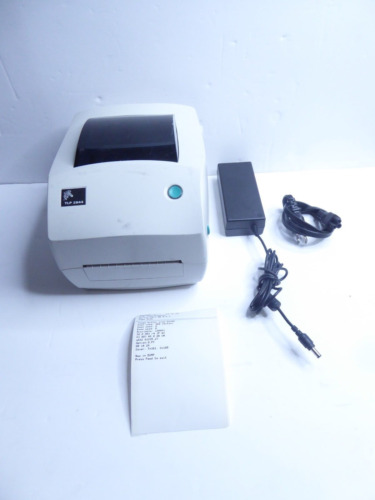 Zebra TLP2844 Thermal Label Printer With Power Supply & Power Cord