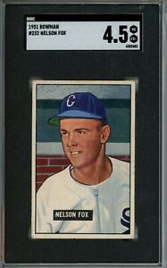 1951 Bowman #232 Nelson Fox Rookie SGC 4.5 White Sox