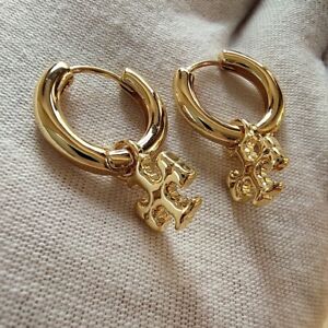 Tory Burch Gold-Plated Hanging Earrings