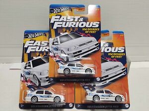 Hot Wheels Fast and Furious Lot of 3 Volkswagen Jetta MK3 = 2024 Decades of Fast
