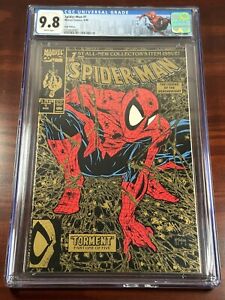 Spider-Man #1 CGC 9.8 NM/M Gold Edition/2nd Print 1990 McFarlane Cover - PRESSED