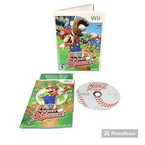 Mario Super Sluggers Baseball Game (Nintendo Wii, 2008) CIB Complete With Manual