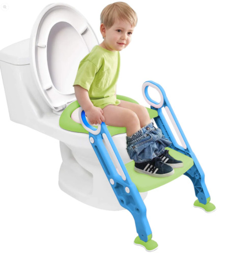 Potty Training Seat with Step Stool Ladder, Foldable Potty KIDS BABY POTTY