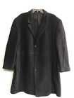 Calvin Klein black grey Wool Cashmere jacket 3 Button Lined Overcoat 25x42 Pocke