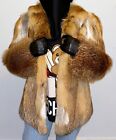 Vintage Canadian Red Fox fur Coat Luxury Custom Made Fox fur Coat with hat