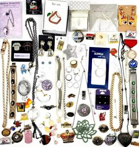 Vintage Junk Drawer Collectibles, Jewelry, Necklaces, Earrings Miscellaneous Lot
