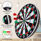 17'' Dartboard Set Dart Board Sports Game Sisal Bristle with 6 Steeltip Darts