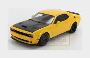 1:18 Autoart Dodge Challenger Srt Hellcat 2018 Yellow Jacket Satin Black AA71737