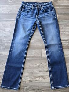 Buckle BKE Jeans Mens 32x32 Jake Straight Blue Durable Denim Measure 32x30
