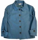 Pendleton Women Size M Jacket Coat Teal Blue Buttons 100% Virgin Wool EUC USA