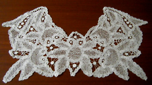 Antique 1900 BEAUTIFULL Edwardian Collar Brussels lace handmade,