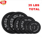 New Listing2-Inch Olympic Weight Plates Set Cast Iron 35 LBS Total Home Gym Weightlifting