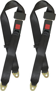 universal Adjustable two SEATBELT Kit 2-point gokart buggy seat belt roll safety
