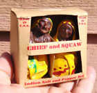 New ListingVintage INDIAN CHIEF & SQUAW Salt & Pepper Shakers - No 515 - Native American