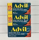 3X ADVIL Pain Reliever Fever Reducer 200mg (100+ Coated TABLETS) Exp: 09/2025
