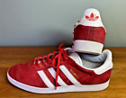 Adidas Gazelle Sneakers Scarlet Red Wht Stripes Men's Size 10 Pre-Owned S76228