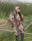 Alpaca Poncho (Gray Wolf Spirit) Handcrafted by Indigenous hands.