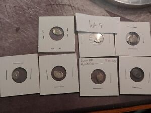 Lot Of 7 Silver Russian Wire Coins ~1300-1700 Ivan The Terrible Coin