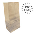 Brown Kraft Paper Bags Sack Lunch Bag 500 ct. Grease Proof 9.75