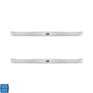 65-70 Impala Bel Air Carpet Door Sill Scuff Plated Riveted Body By Fisher Pair (For: 1966 Impala)