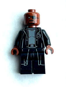 LEGO Marvel Superheroes Minifig Nick Fury Black Trench Coat 76130  C0513