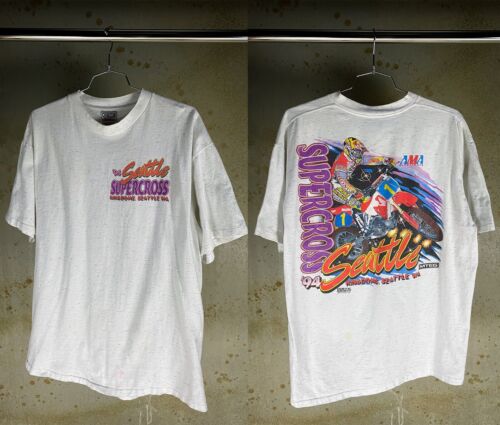 Vintage 1994 Seattle Supercross T-Shirt Featuring Jeremy McGrath Shirt Allsize