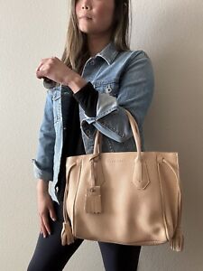Longchamp Women's Penelope Leather Small Tote Bag Handbag