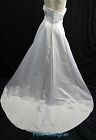 David's Bridal Gloria Vanderbilt Wedding Gown Train Strapless Sz 16 XL White NEW