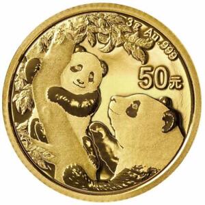 Gold coin China Panda 2021 - investment coin - 3 gr ST