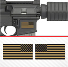 2X American Flag Flat Dark Earth Sticker Vinyl Decal AR-15 Lower Tactical FDE