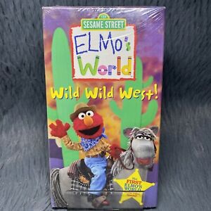 Elmo's World Wild Wild West VHS 2001 Slipsleeve Sesame Street Rare Sealed *Torn*