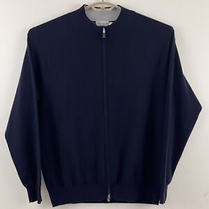Peter Millar Cardigan Golf Sweater Mens 2XL Full Zip Soft Luxe Cashmere MF17S03