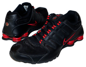 NIKE SHOX Black Red Size 12 Running Shoes Sneakers READ