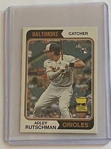 Rookie Baseball Card | #7 Adley Rutschman Mini #/100 - 2023 Topps Heritage SP