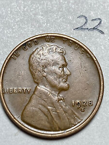 1928-S LINCOLN WHEAT CENT, 