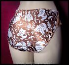 NOS Vintage VALENTINO Shiny SATIN Bikini PANTIES Flutter Lace Animal Print ~L/7