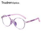 Trudren Childrens Unbreakable Cute Round Blue Light Blocking Glasses for Kids