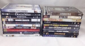 DVD Lot of 20 Adult Movies Horror Action Adventure Drama Sports Depp UFC
