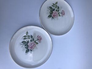2 Vintage Taylor-Smith-Taylor Versatile Summer Rose 10 1/8” Shabby Chic Plate