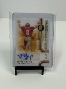 Steve Young 2022 Panini Gold Standard Auto Goldfingers 19/25 SSP 49ers