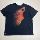 Nike Dri-Fit KD Shirt Dunking Flames Rockets Kevin Durant Men's 3XL Black