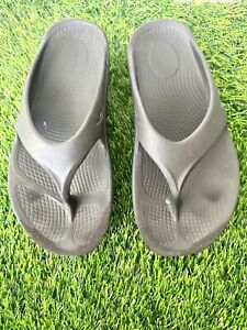 Oofos Ooriginal Recovery Thong Unisex M5 - W7 Black Slip On Flip Flops Sandals