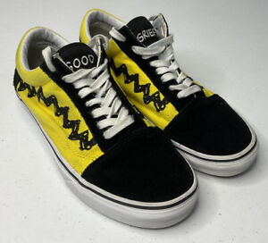 Vans x Peanuts Charlie Brown Old Skool Shoes Sneakers Good Grief Men Sz 7