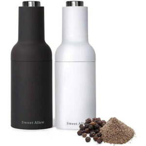 US Gravity Salt and Pepper Grinder Set, Electric Ceramic Core Mills Shaker