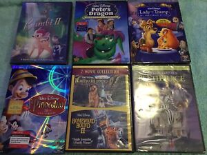 New ListingChildren’s DVD’s Lot Of 6 Disney Bambi 2 Pete’s Dragon, Beetle juice Pinocchio