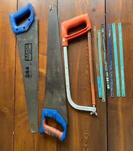 New ListingJob Lot of  Old / Vintage Hand Saws - Carpentry Wood Cutting Tools BY BAHCO Etc