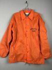 Vintage Sportswear Jacket XL Orange Virginia Tech sherpa Lined Windbreaker #2387