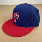Philadelphia Phillies Hat Cap Adult 7 3/8 Blue Red New Era 59Fifty Fitted Mens