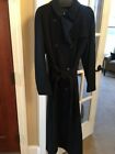 New Authentic Burberry Trench Cashmere Wool Coat Black US 4 UK 6 England