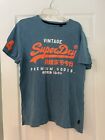 Superdry Men's Blue and Orange T-shirt - XL